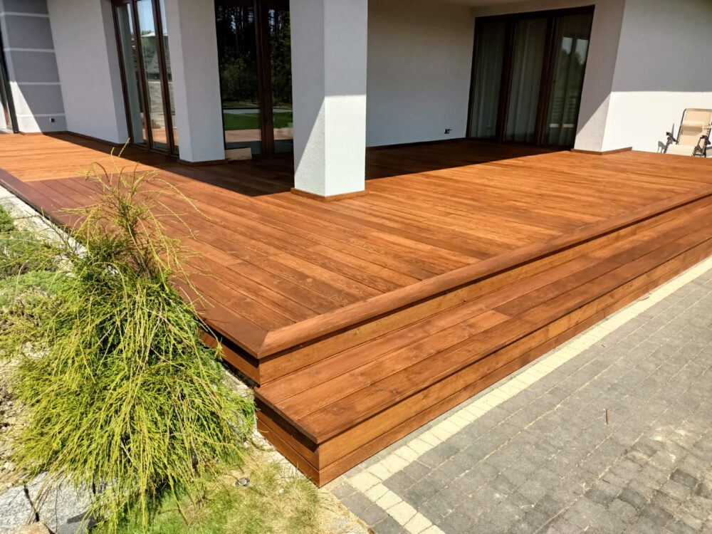 Deska tarasowa Modrzew Europejski 28x145 klasa AB ryfel