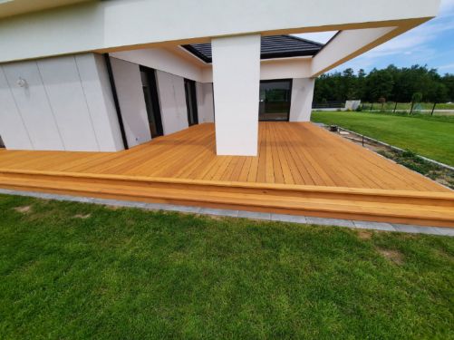 Deska tarasowa Modrzew Europejski 28x145 klasa AB ryfel