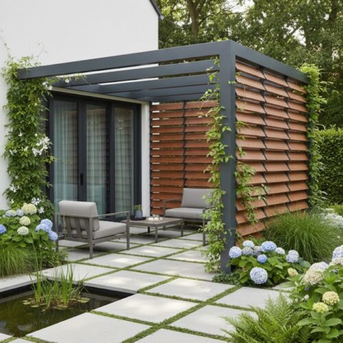 Panel aluminiowy czarny do systemu ruchomych deseczek