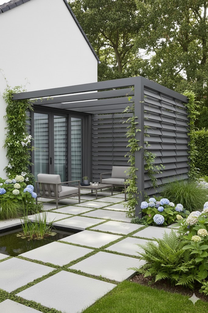 unnamed Panel aluminiowy antracyt do systemu ruchomych deseczek